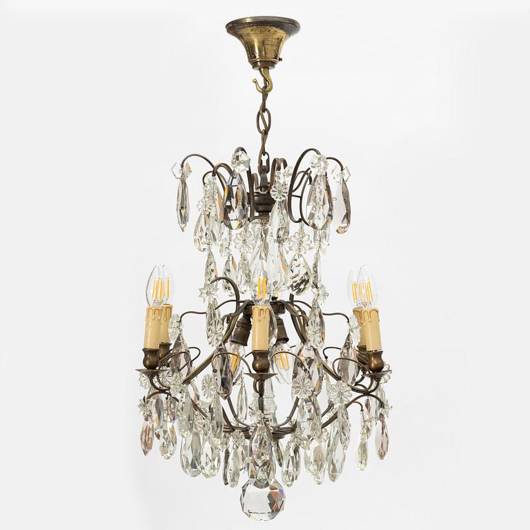 A Rococo style chandelier, first half of the 20th Century.