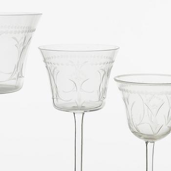 An 87-piece glass service, Sweden, mid/first half of the 20th century.