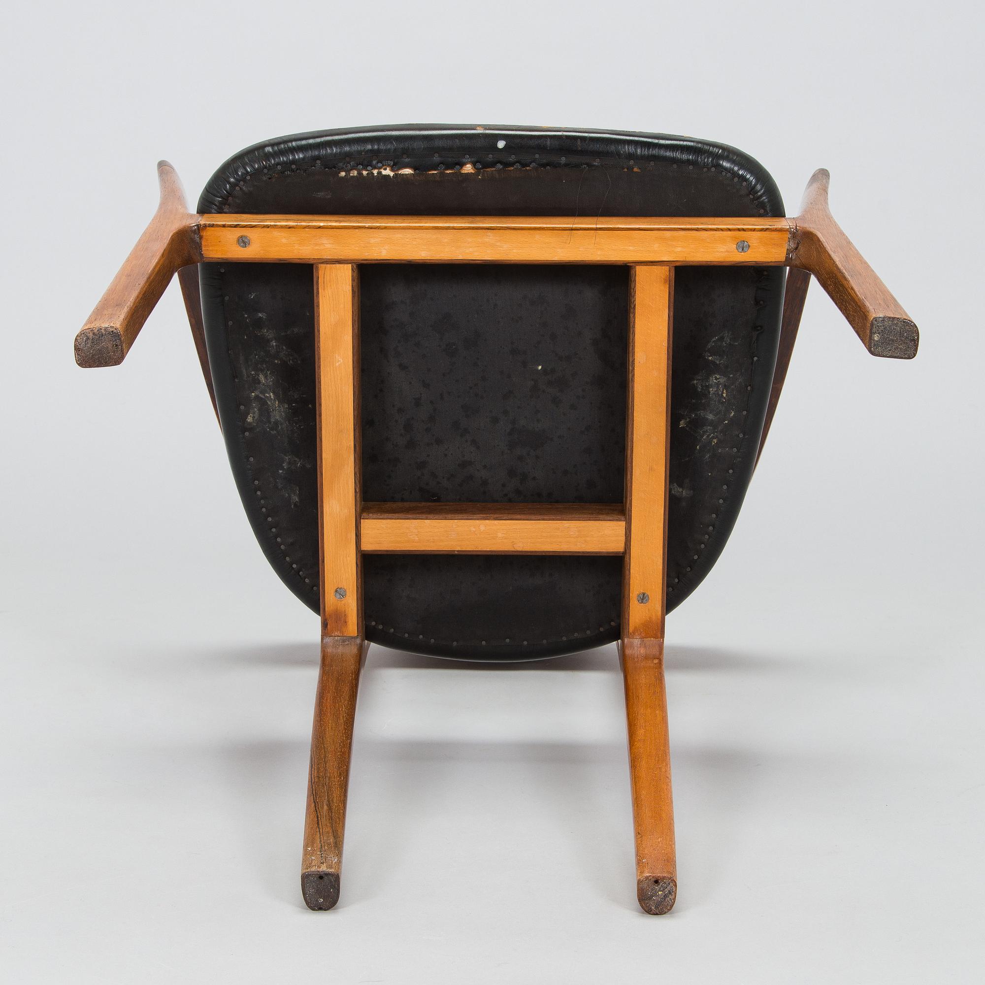 Ole Wanscher, A rosewood armchair, model J2883, cabinetmaker AJ Iversen, Denmark 1960s.