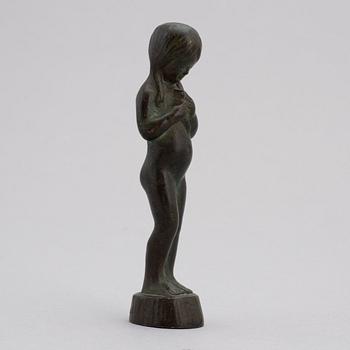 Astri Bergman-Taube, skulptur/sigillstamp, brons, signerad.