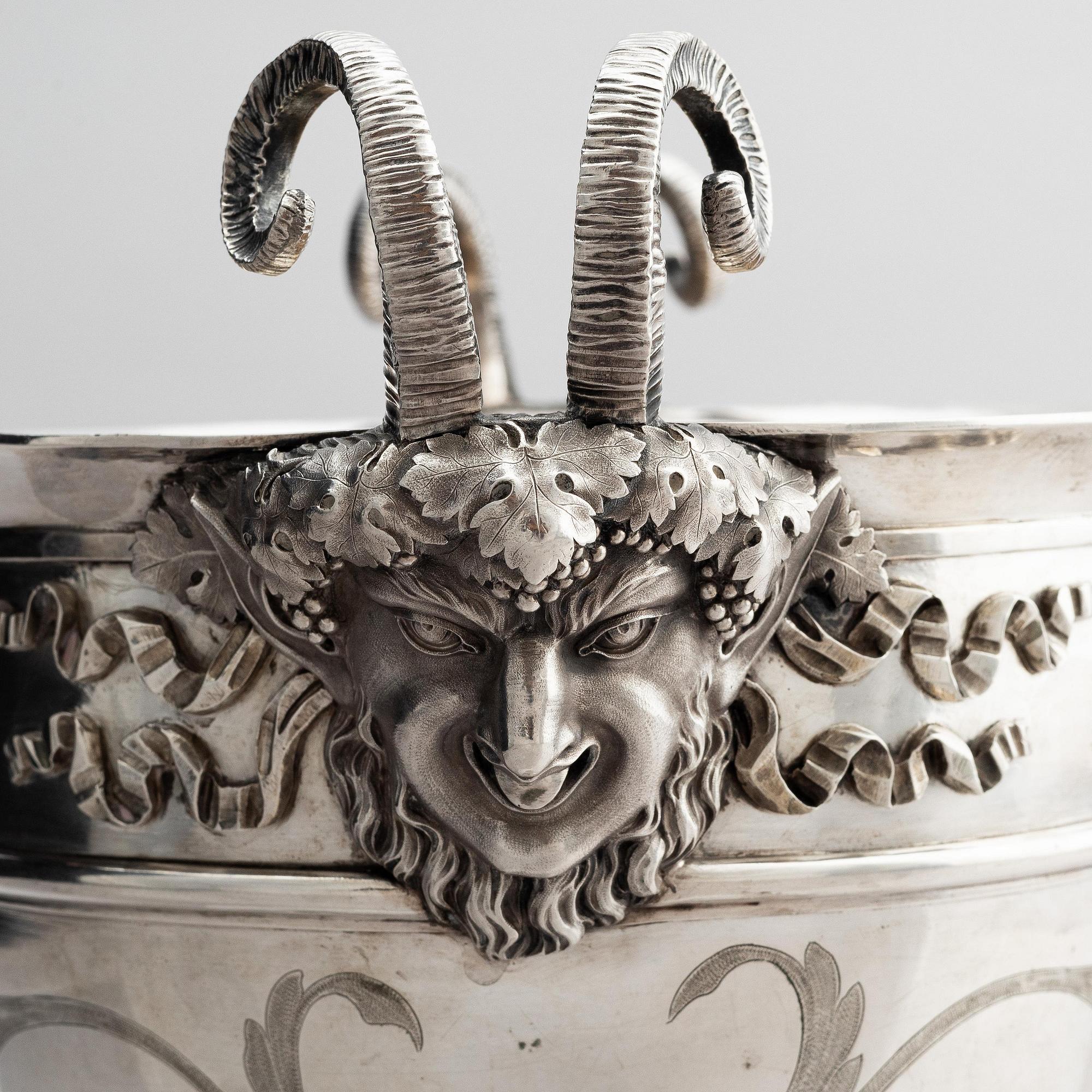 A pair of Swedish 18th century silver wine coolers, marks of Pehr Zethelius, Stockholm 1793.