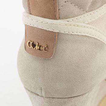 Chloé, a pair of wedge sneakers, size 37.