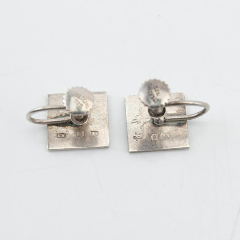 Wiwen Nilsson, earrings, a pair, silver, Lund, 1958.