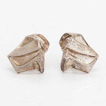 Lapponia, A sterling silver ring, a pair of earrings and a tie pin.