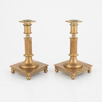 A Pair of Brass Candlesticks, Gusum.
