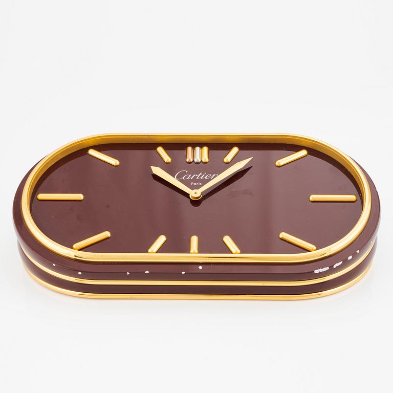 Cartier, desk/wall clock, 31 x 16 x 9 cm.