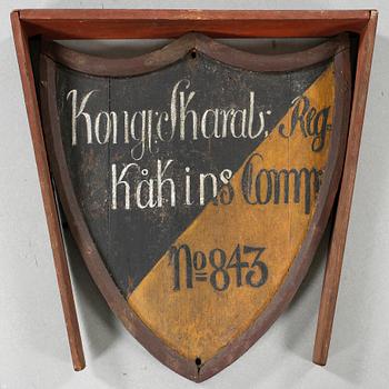 A wooden board for a soldiers home, 19th century.