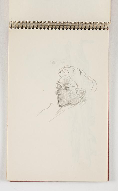 Lotte Laserstein, 10 små skissblock med teckningar.