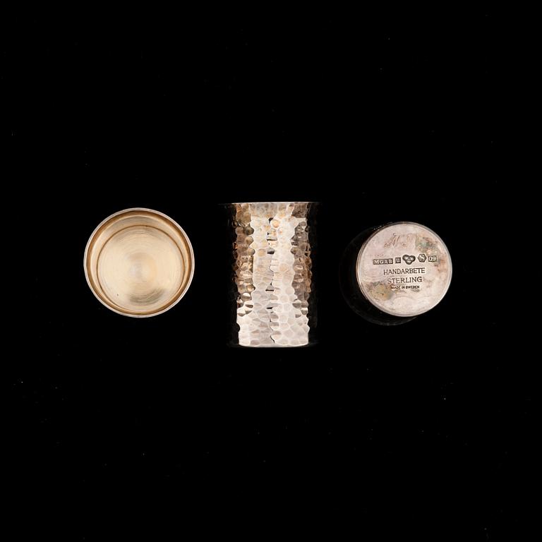 BÄGÄRE, 10 st, sterling silver, MGAB, Sverige, 1966. Tot. vikt 539 g.