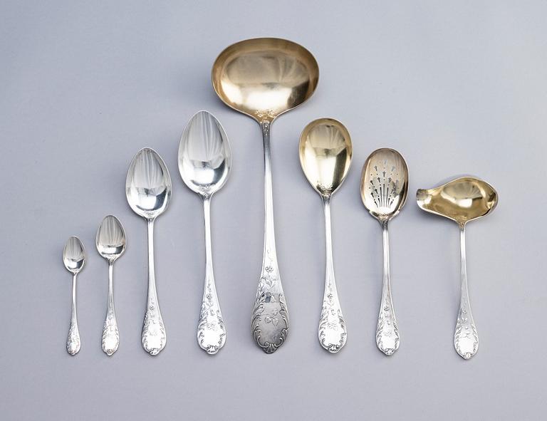 A silverware set, model 'C', 181 pieces, W.A. Bolin, Stockholm 1918–1938 and a wood chest included.