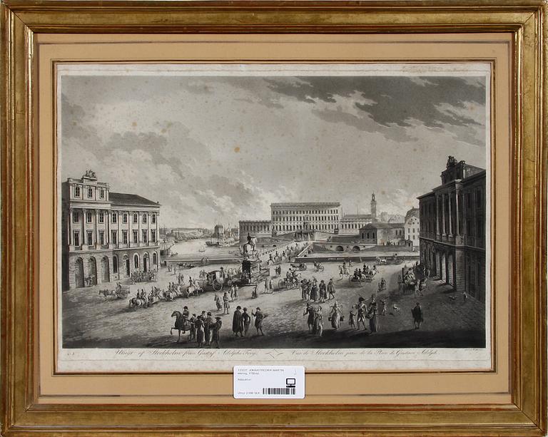 JOHAN FREDRIK MARTIN,  etsning, 1700-tal.