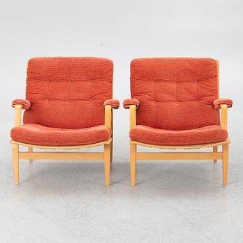 Bruno Mathsson, a pair of 'Ingrid' armchairs, Dux.