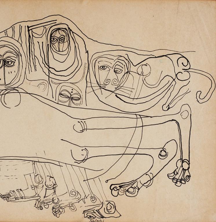 Ibrahim El-Salahi, "I walk in the night with sleepy eyes closed".