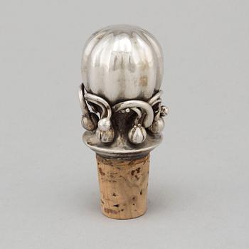 GEORG JENSEN, a silver plug for a decater, Denmark, 1915-27.