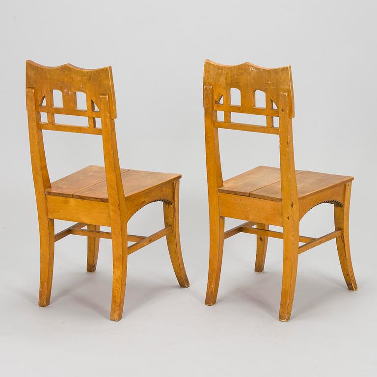Yrjö Blomstedt, probably, chairs 4 pcs, circa 1900.