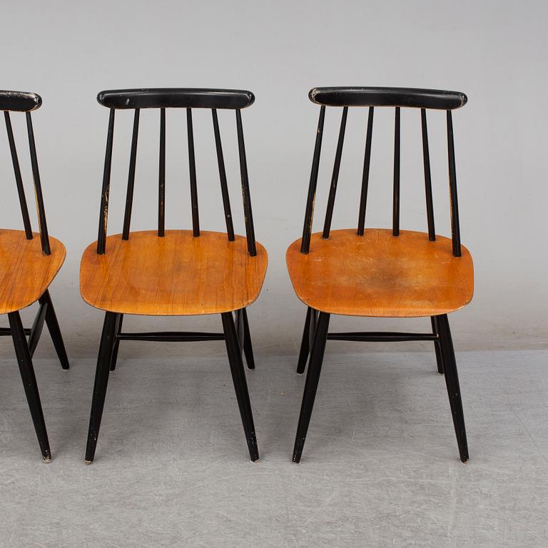 Four 'Fanett' chairs by Ilmari Tapiovaara, Edsbyverken, Sweden.