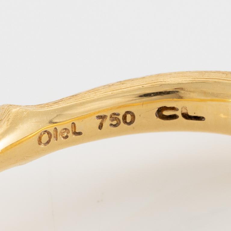 Ole Lynggaard, ring "Lotus" (medium), 18K gold with round brilliant-cut diamonds.