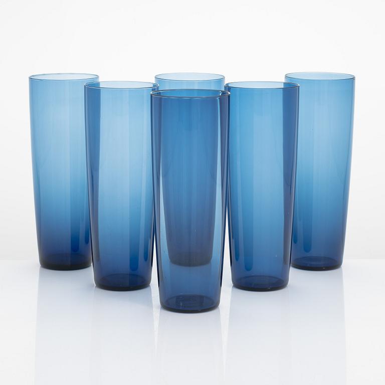 Tapio Wirkkala, dricksglas/saftglas, 6 st, modell 2204, Iittala. I produktion 1956-1969.