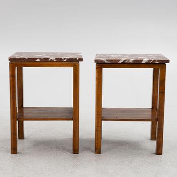 Nightstands, a pair, first half of the 20th century.