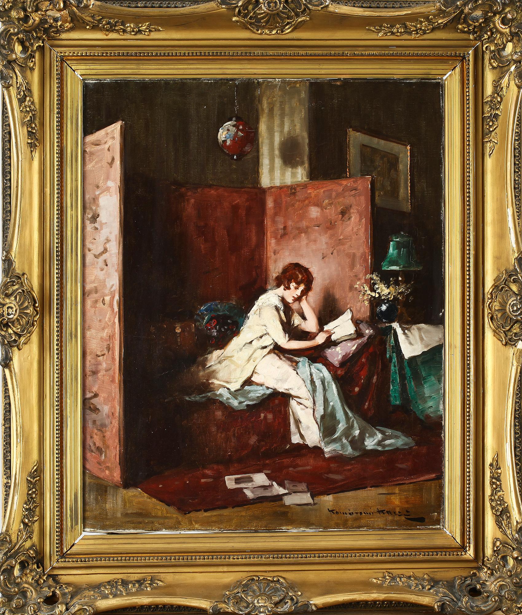 OKÄND KONSTNÄR, olja på duk, sign Kamarumi Kacze, 1900-tal.