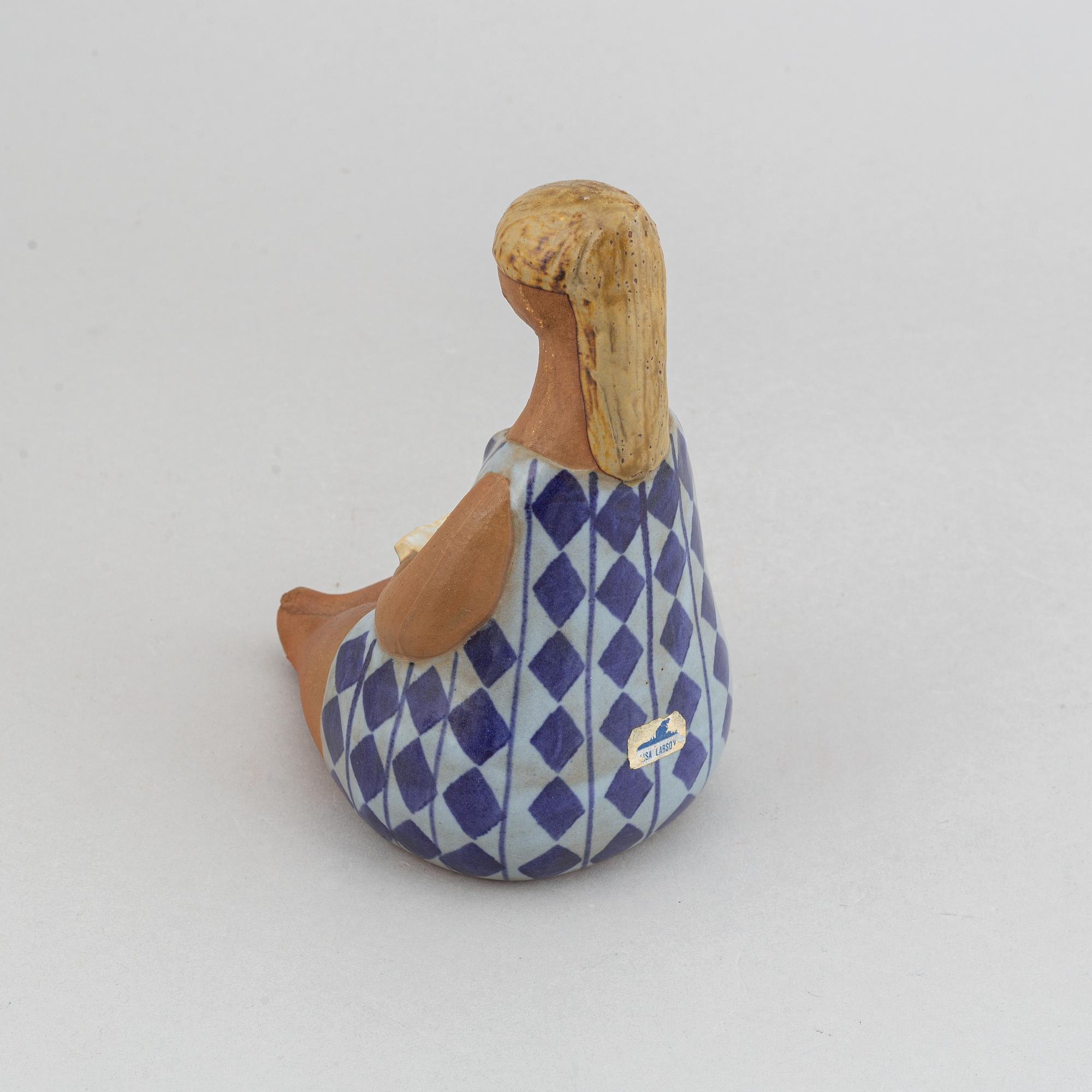 Lisa Larson, a stoneware figurine, 'Amalia' from the series 'ABC-flickorna', for Gustavsberg.