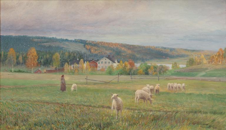 Anshelm Schultzberg, Grazing Sheep, Dalarna.