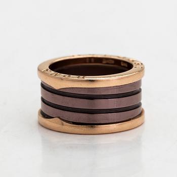 Bulgari, a "B.zero1" ring, 18K rose gold and bronze cermet.