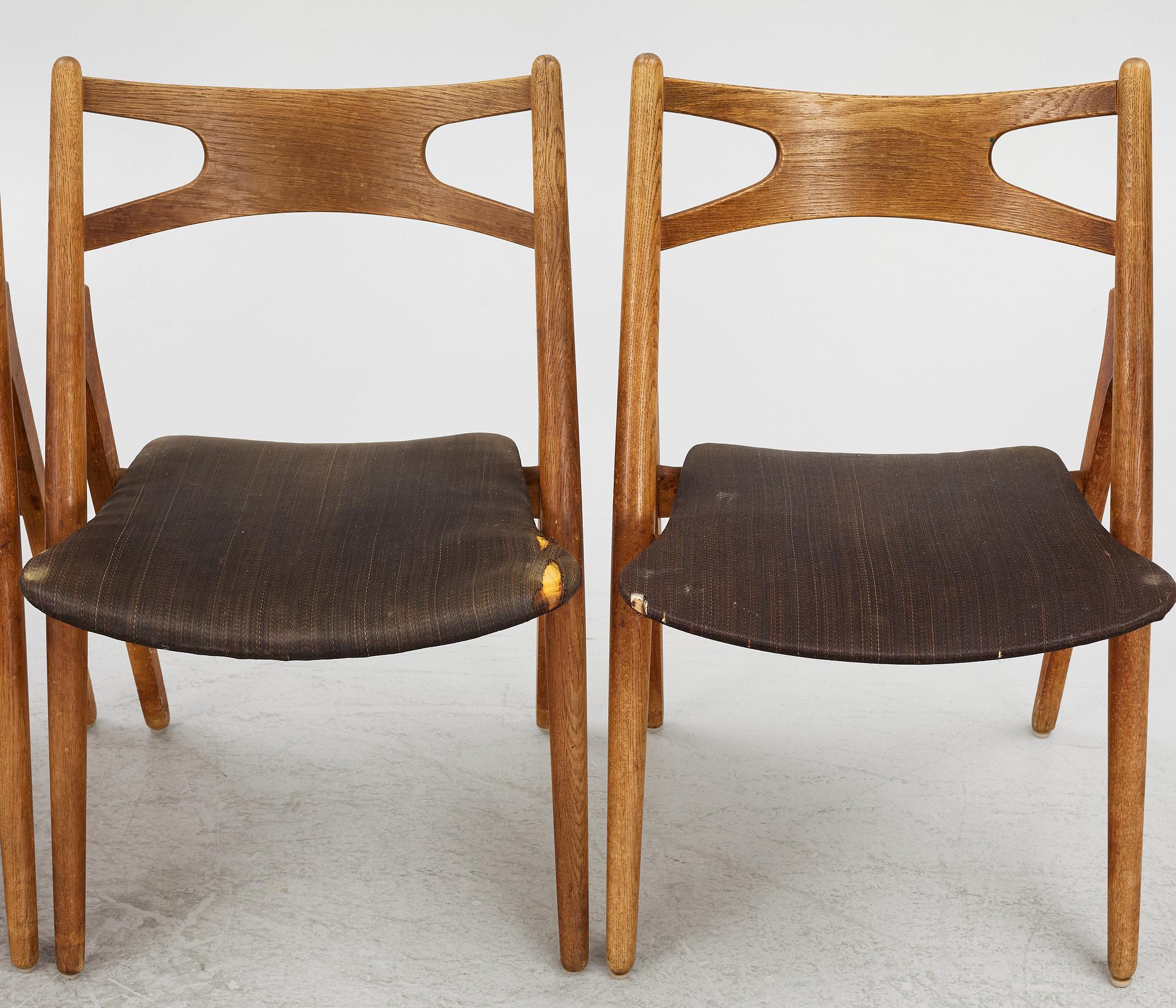 Hans J. Wegner, four model CH-29 chairs Carl Hansen & Søn, mid-20th century.