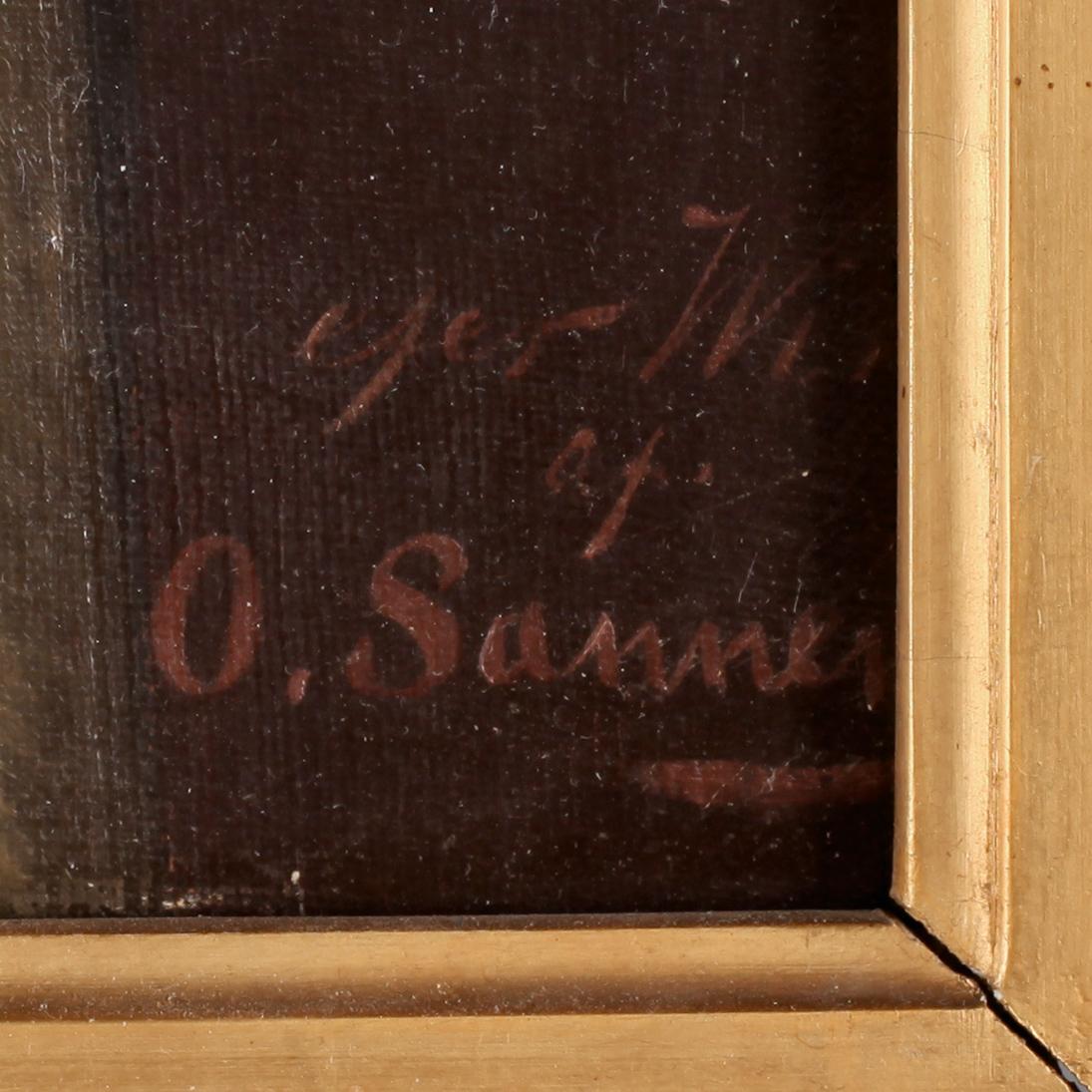 OKÄND KONSTNÄR, olja på duk, signerad, 1800-tal.