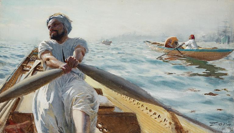 Anders Zorn, "Kaikroddare III" (Caique Oarsman III).