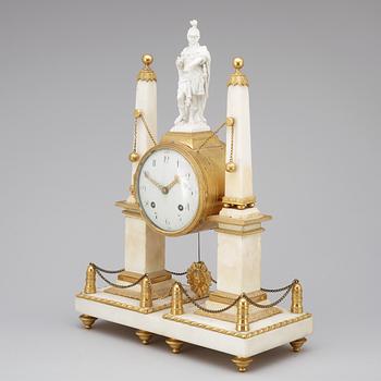 A Louis XVI late 18th century mantel clock.