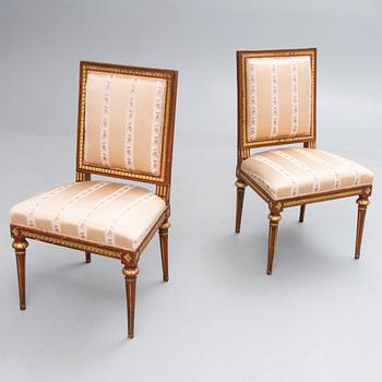 A PAIR OF SWEDISH GUSTAVIAN CHAIRS, Stockholm late 18th century.