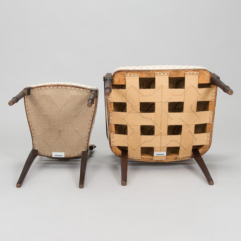 A six-piece furniture set, Nikolai Boman's, Turku, 1890s.