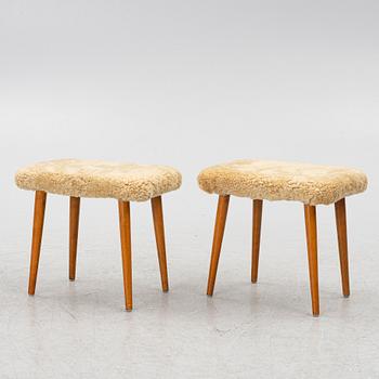 Stools, a pair, second half of the 20th century.