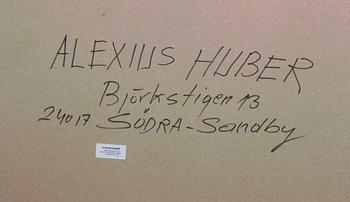 ALEXIUS HUBER, diptyk, etsad plåt, den ena sign à tergo.