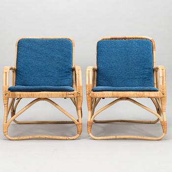 A pair of 1992 Finnish armchairs by Sokeva-Käsityö, 1960s.