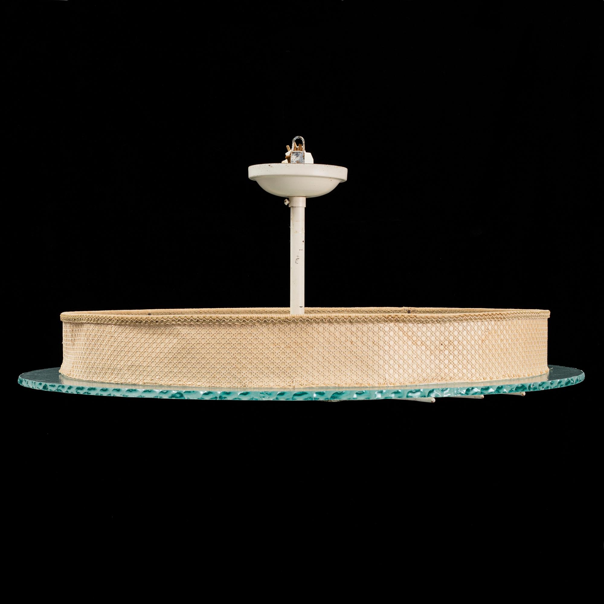 A 1930s art deco ceiling light.