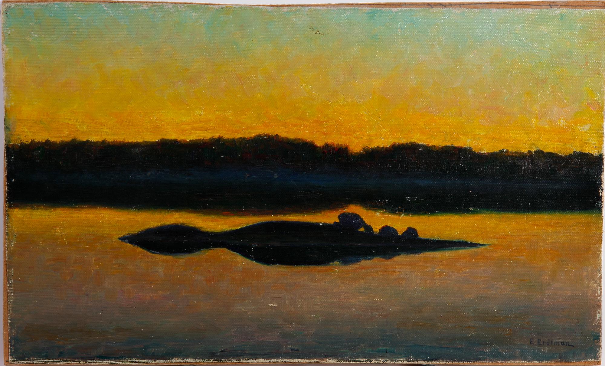 ERDTMAN, ELIAS, 3 st, olja på duk, två med sign, en dat -95.