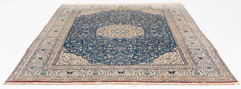 A semi-antique Nain Tusheshk, signed, ca 324 x 223 cm.