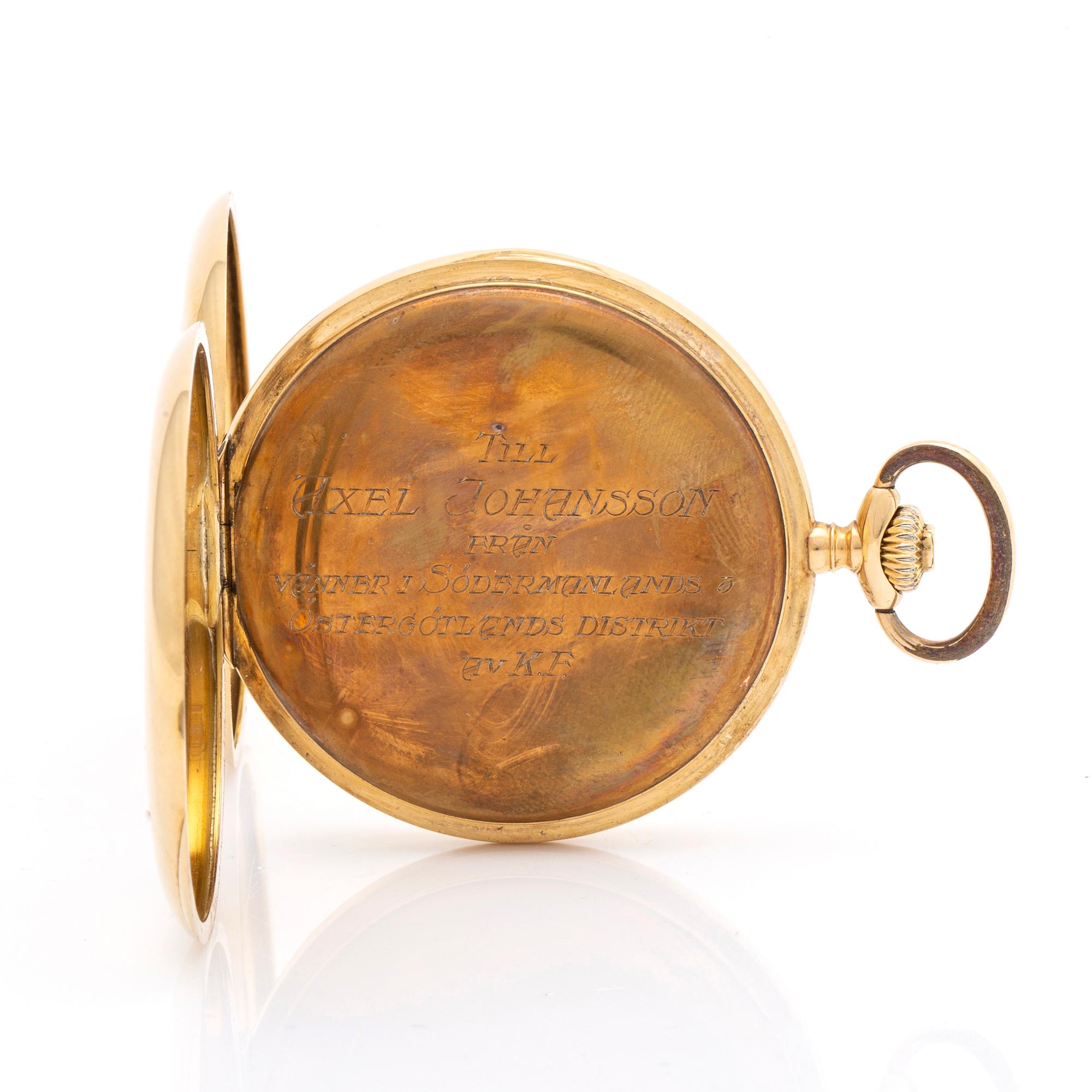 J Calame Robert, pocket watch, mid 20th century, ca 51 mm.