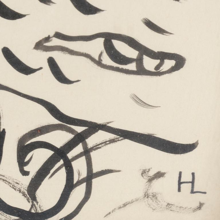 HILDING LINNQVIST, ink on paper, signed with initials.