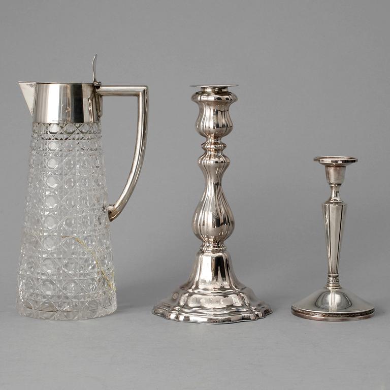 PARTI SILVER, 3 delar, glas och silver, bl a MGAB, 1964.