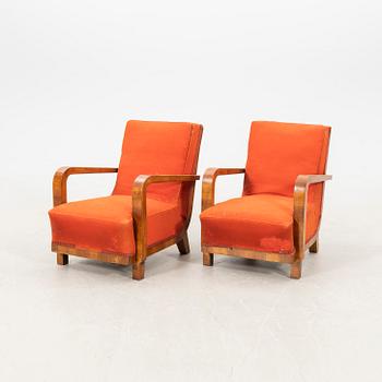 Armchairs, a pair of Art Deco from the first half of the 20th century.