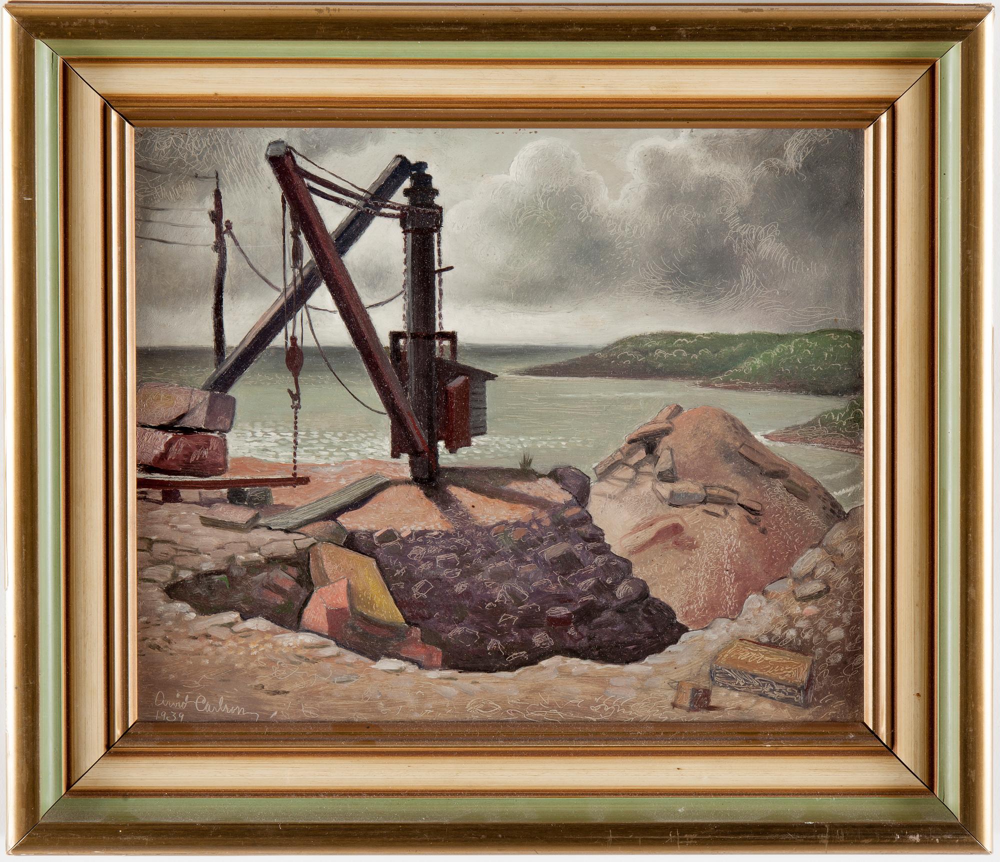 ARVID CARLSON, oil on canvas, signed and dated 1939.