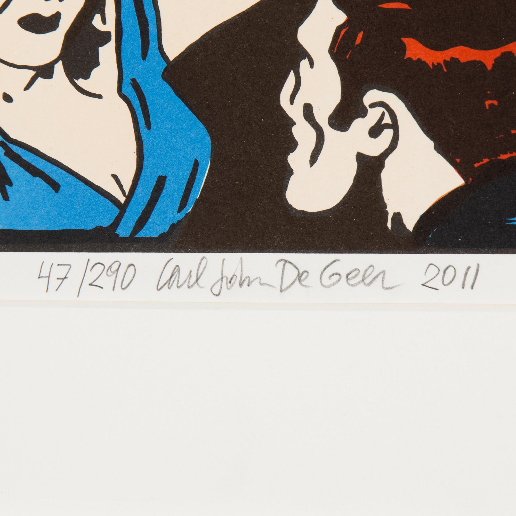 CARL JOHAN DE GEER, litografi, signerad och numrerad 47/290, daterad 2011.