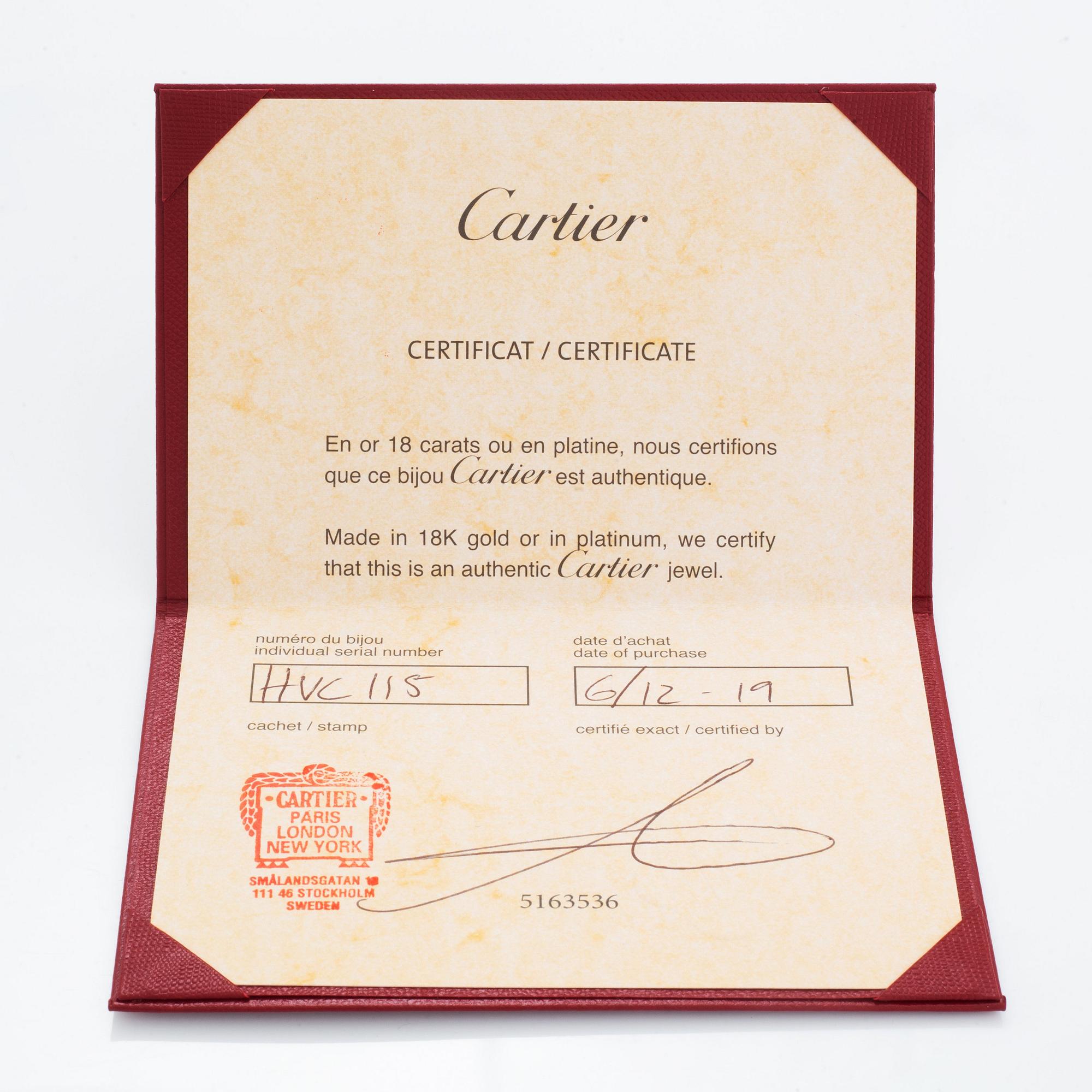 A Cartier "Juste en Clou" bracelet in 18K gold.