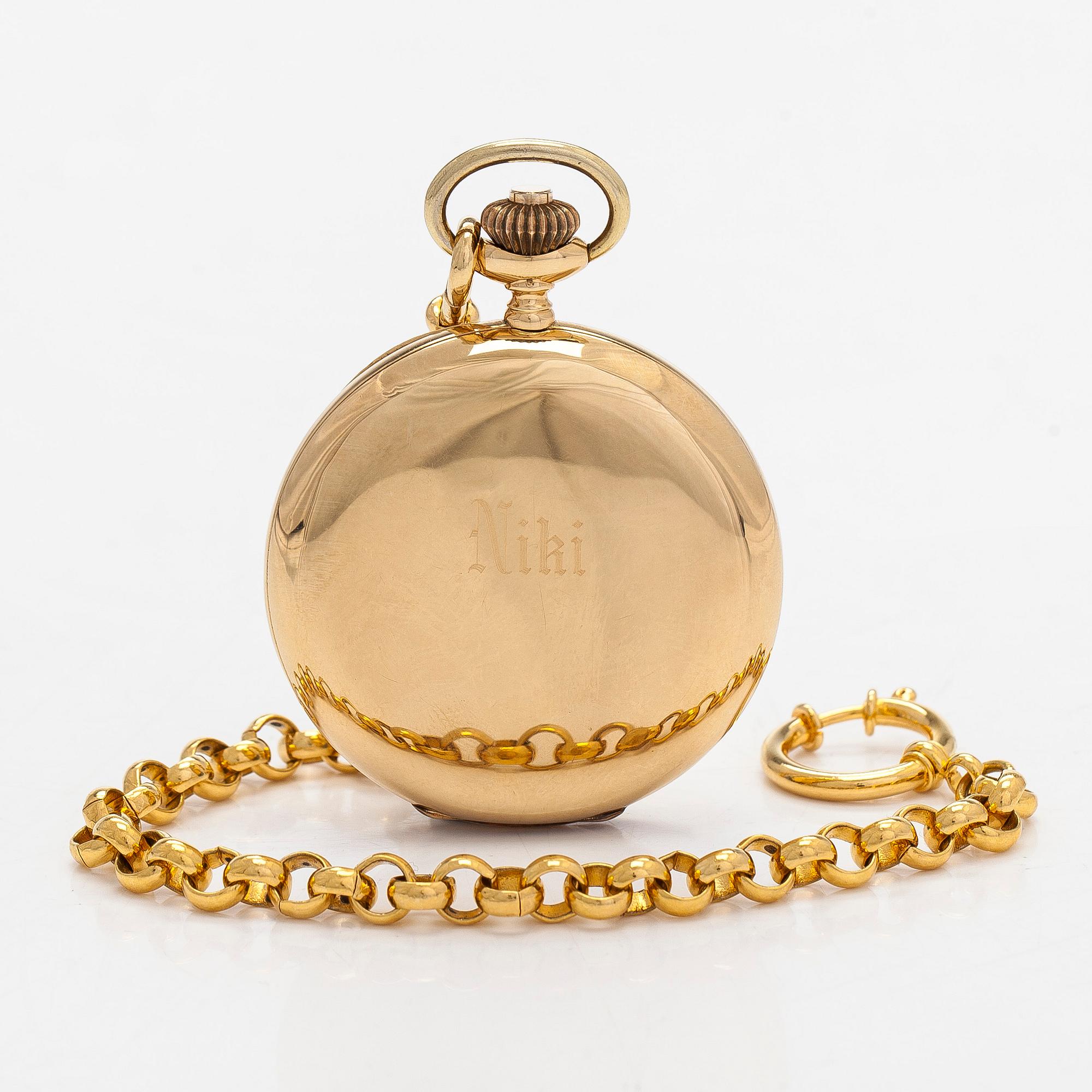 Longines, pocket watch, hunter, 50.5 mm.