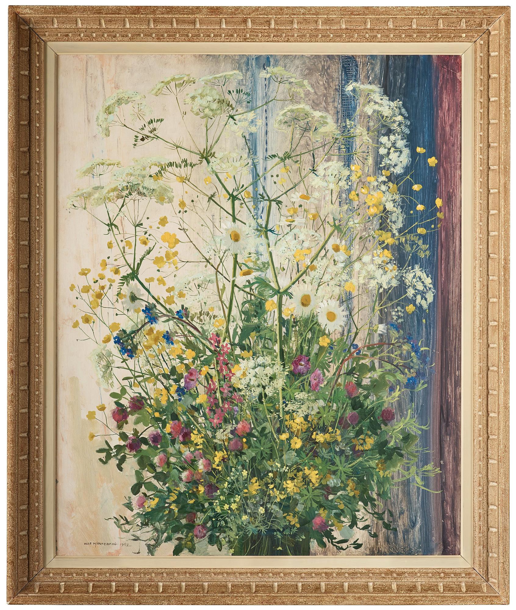 Olle Hjortzberg, Still life with meadow flowers.