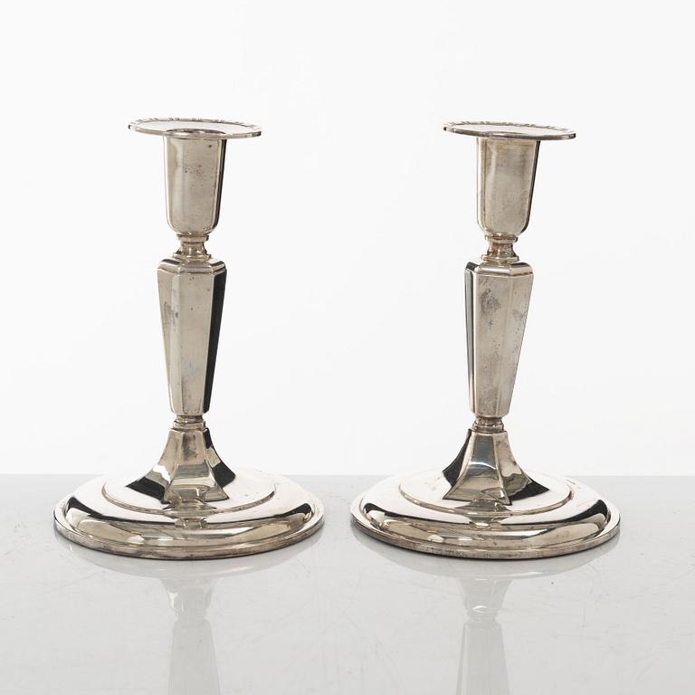 A pair of silver candlesticks, GAB, Stockholm, 1964.