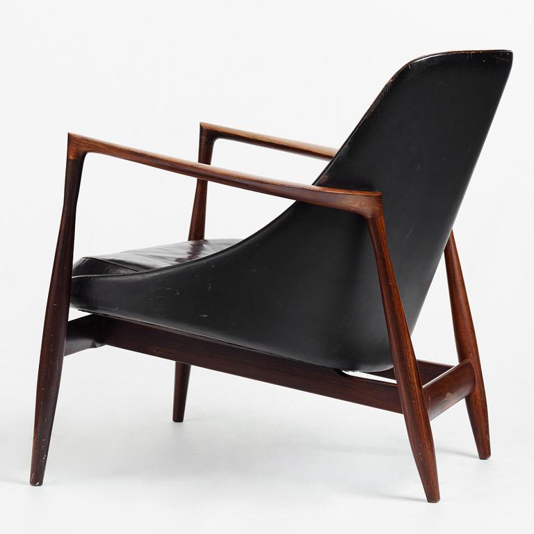 Ib Kofod-Larsen, a palisander "Elisabeth", easy chair, model "U 65", Christensen & Larsen, Copenhagen, Denmark, 1950-60's.